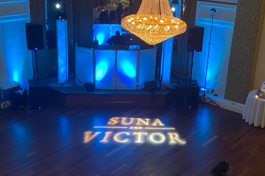 name on floor in lights